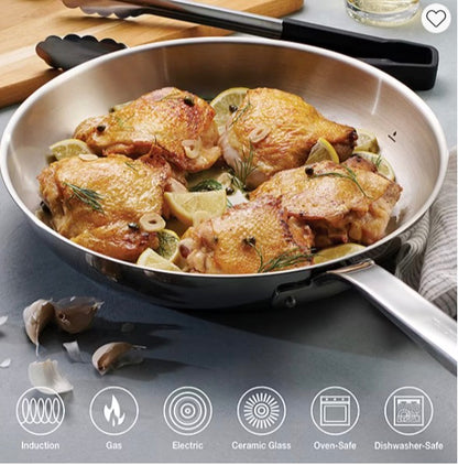 Tramontina Tempo Tri-Ply Stainless Steel 10-pc. Cookware Set