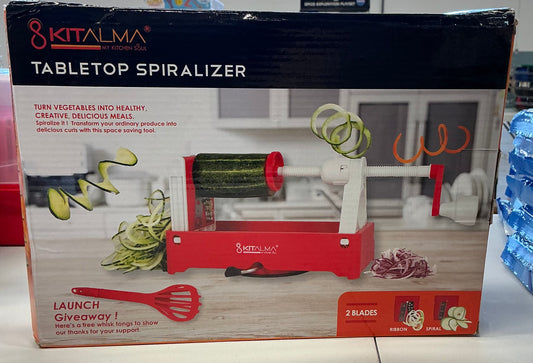 4 pieces Kitalma Tabletop Vegetable Spiralizer With Bonuns Whisk Tong