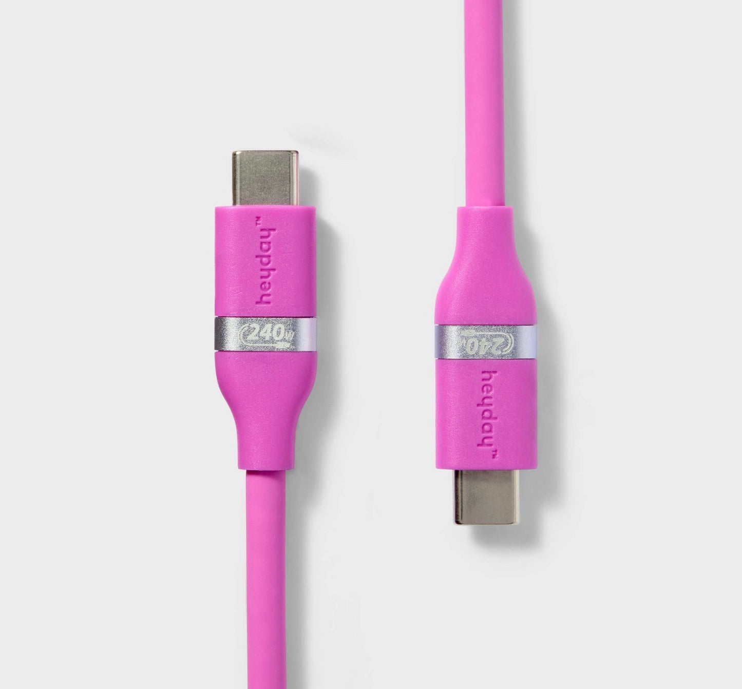 6-foot purple heyday USB-C to USB-C soft-touch fast charging cable
