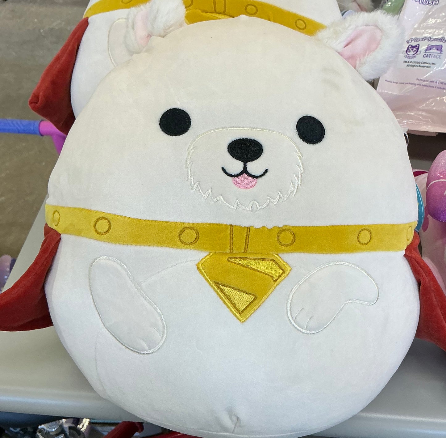 DC comics Krypto 12” Squishmallow plush: polyester stuffed animal dog