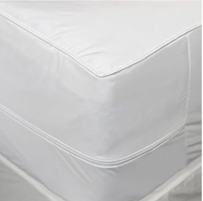 Allerease 2-in-1 Hot Water Washable Waterproof Mattress Pad Queen-White