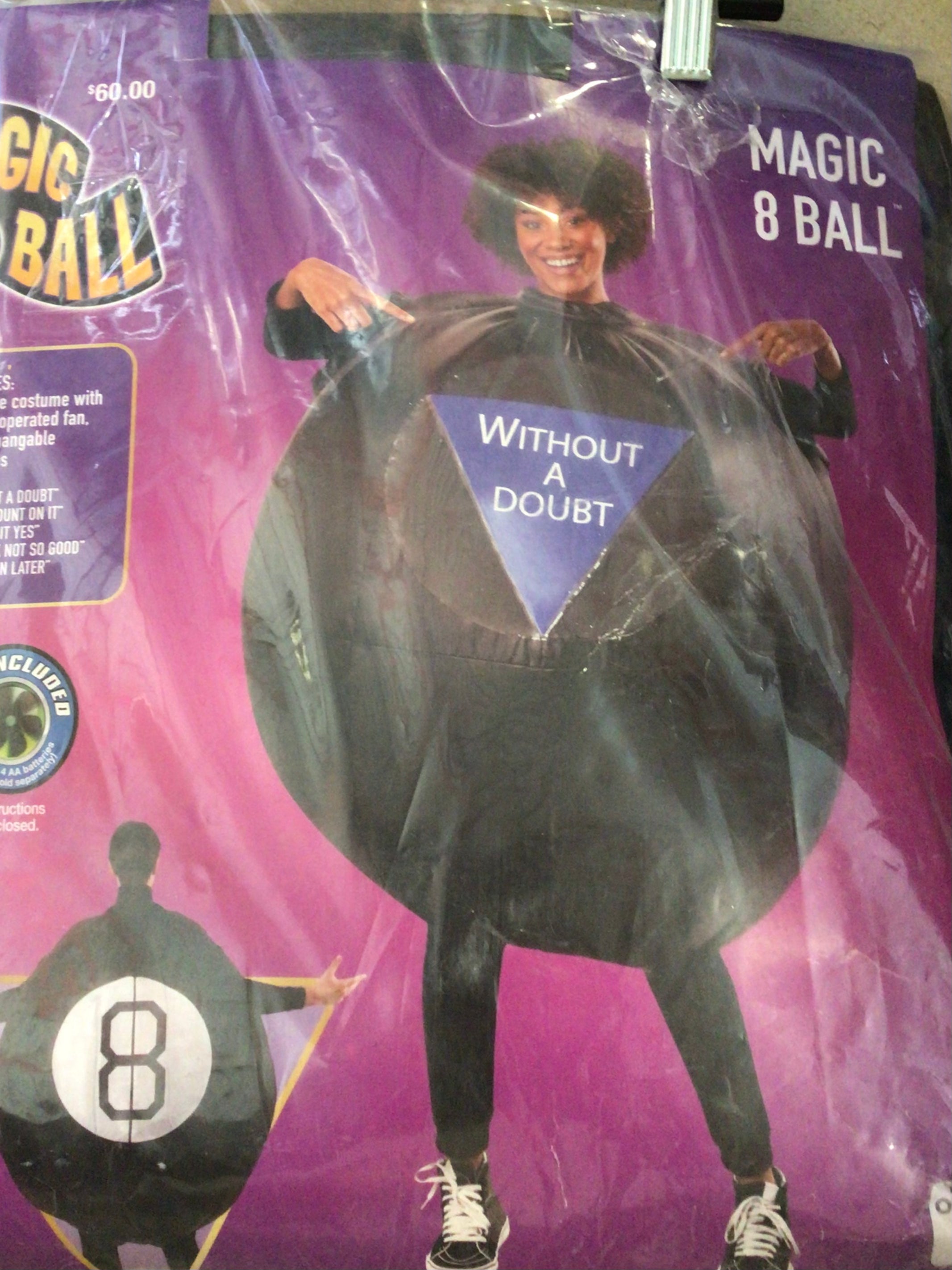 Adults Halloween costume- Magic 8 Ball - Includes Inflatable Costume w ...