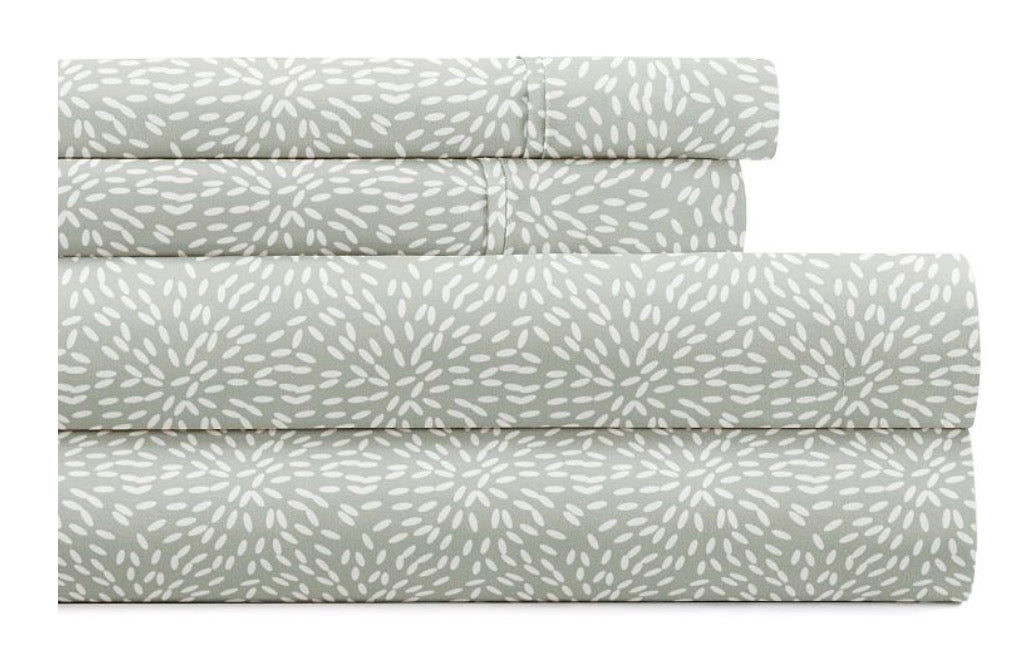 Casual Comfort™ Premium Ultra Soft Patterned 4 Pieces Sheet Set Queen-Included(1 Flat Sheet,1 Fitted Sheet and 2 Pillowcases)