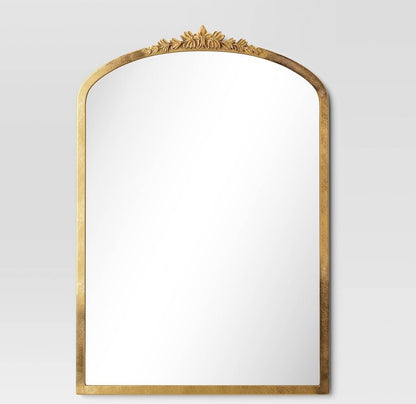 20x30” decorative gold wall mantle mirror gold - SOME MINOR COSMETIC FLAWS - PICK UP ONLY