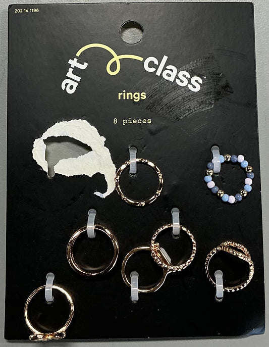 Rings in assorted gold-tone and beaded styles-As Is