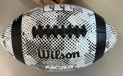 Wilson NCAA statement jr football - black/gray: size 6, butyl bladder, rubber shell - SOME MINOR COSMETIC FLAWS