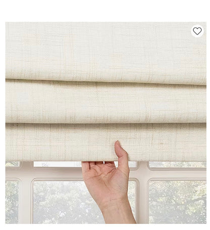 Roman Shade, 27”X64”, Ivory