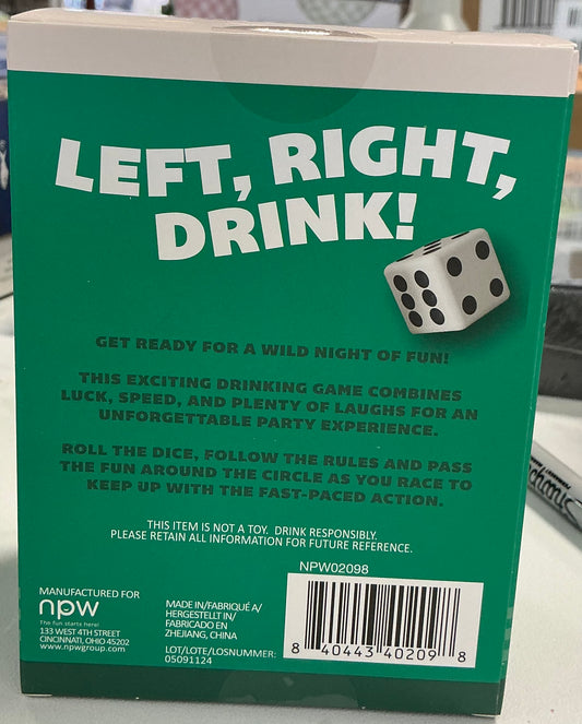 Left, Right, Drink!" party game