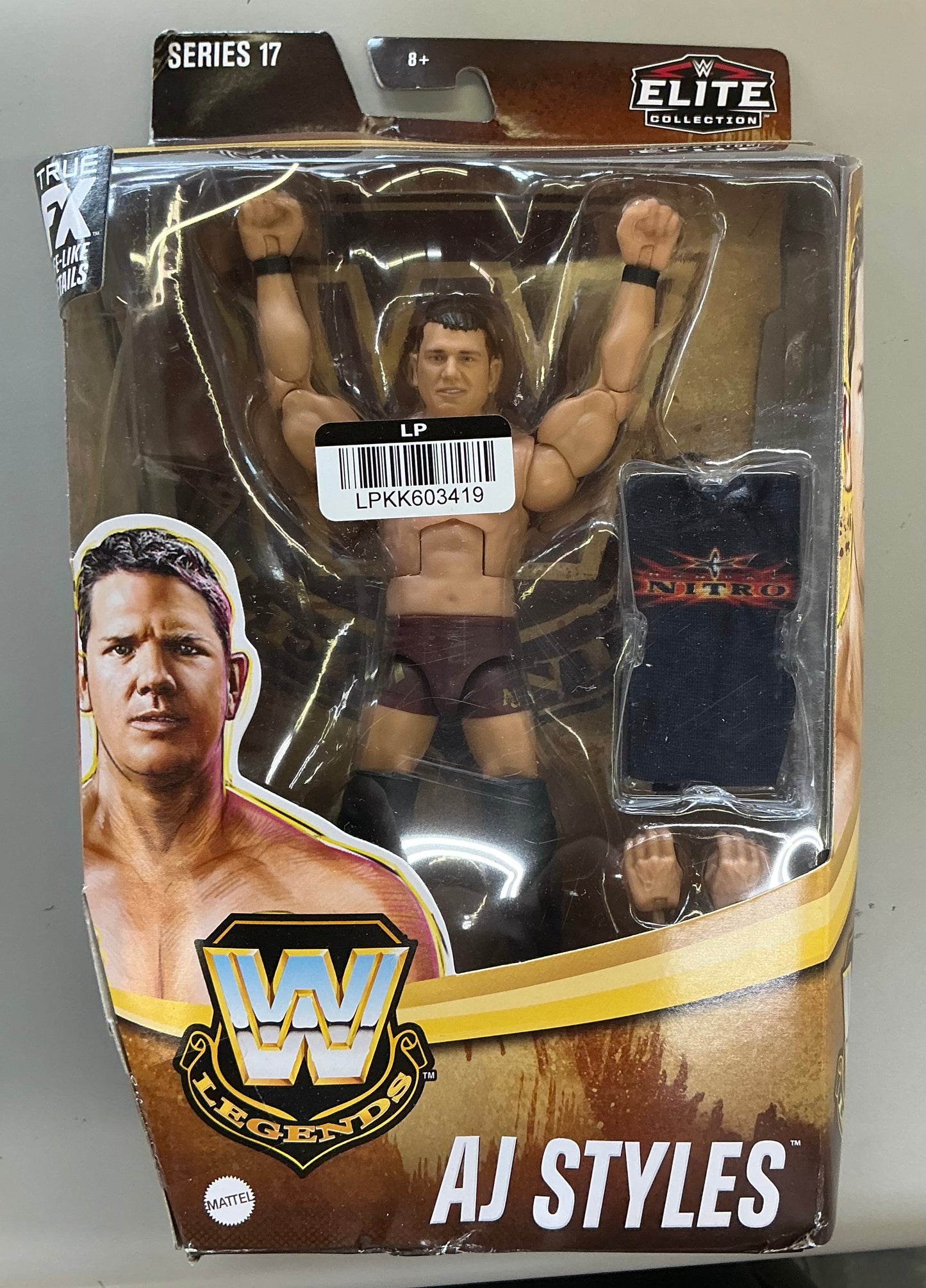 WWE legends elite collection AJ Styles action figure - DAMAGED PACKAGE