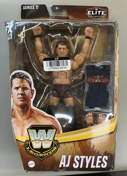 WWE legends elite collection AJ Styles action figure - DAMAGED PACKAGE