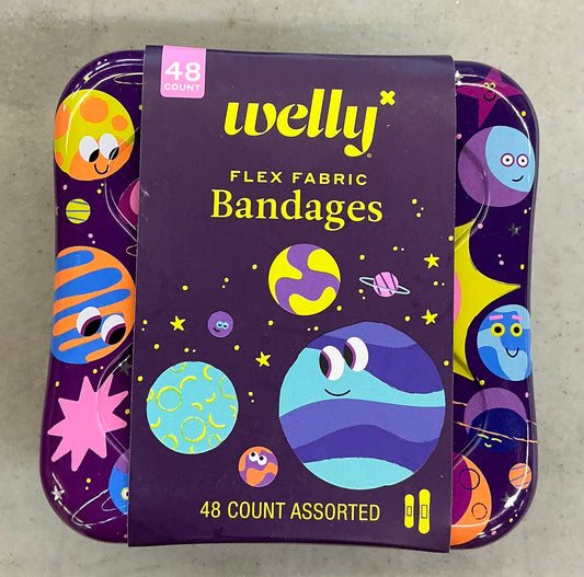 Welly Planet Pals Flex Fabric Bandages set with assorted space patterns 48 count
