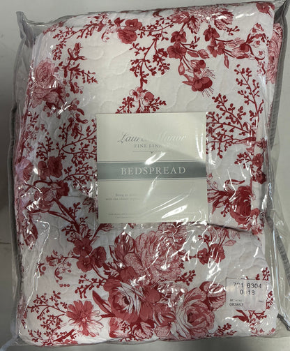Toile Garden Cotton Quilt Bedspread only Full