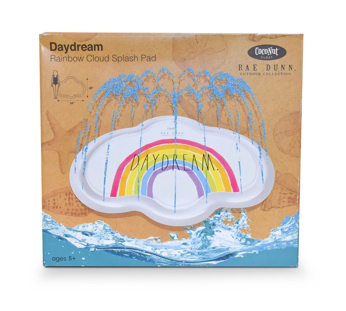 Rae Dunn x CocoNut Float Rainbow Cloud Splash Pad 36”