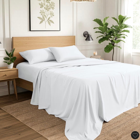 Ivy Union breathable ultra soft sheet set 3 pieces Twin-White