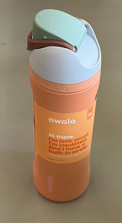 Owala 24 fl oz FreeSip Stainless Steel Water Bottle - MINOR COSMETIC DAMAGE (see pictures)