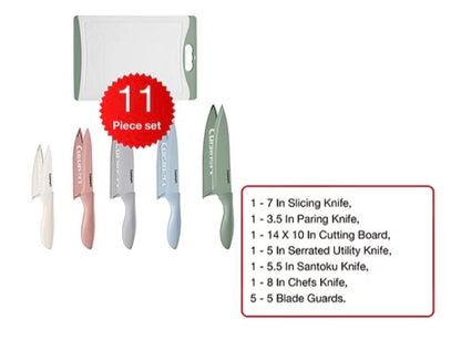 Cuisinart Pastel 11-pc. Cutting Board and Knife Set