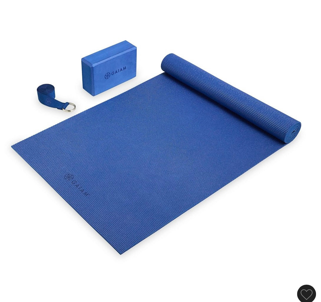 Gaiam studio select beginners yoga block kit - blue - DAMAGED/OPEN BOX - PRODUCT IS NEW