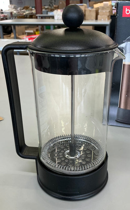 Bodum Brazil 8 cup 34oz French press coffee maker black: glass carafe, dishwasher-safe, manual coffee presser - open box