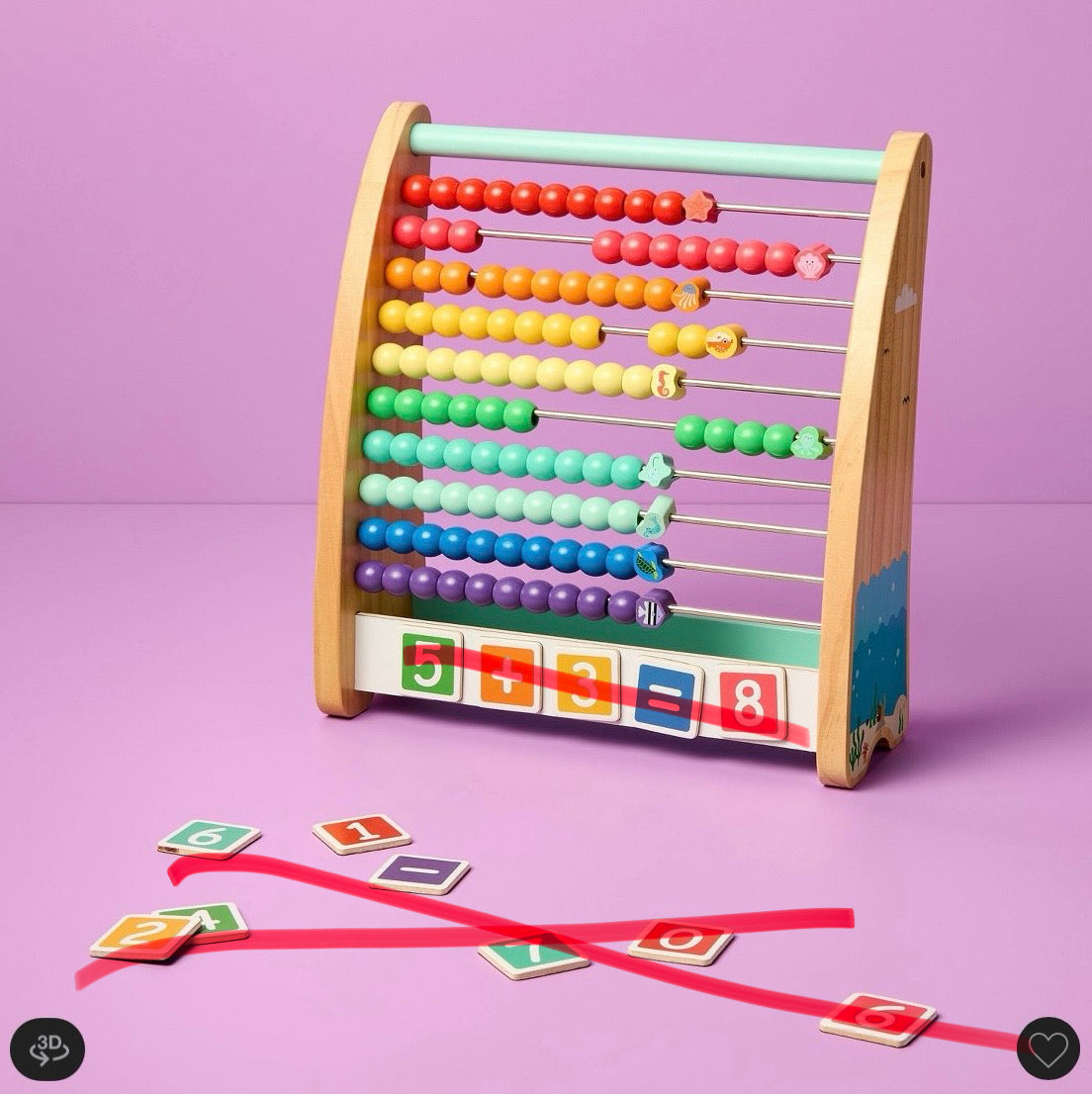 Gigglescape counting toy - AS IS - MISSING MAGNETS