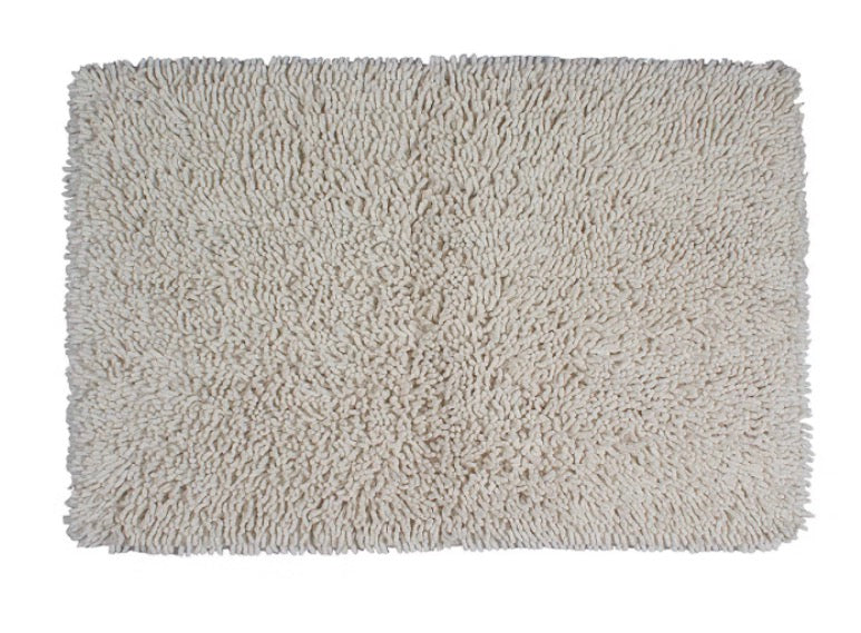 Home Weavers Inc Fantasia Shaggy Quick Dry Bath Rug 24”x36”-Ivory