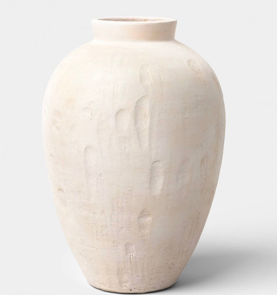 XL rustic ceramic vase - AS IS - COSMETIC FLAWS - PICK UP ONLY