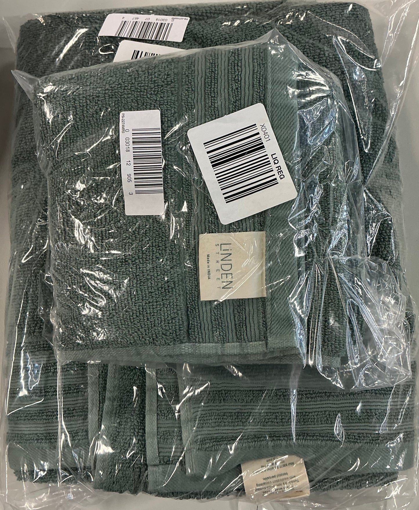 Linden Street Pure Performance Towel set 2 Pieces-Included(1 Bath Towel and 1 Hand Towel)-Color(Deep Jade Stone)