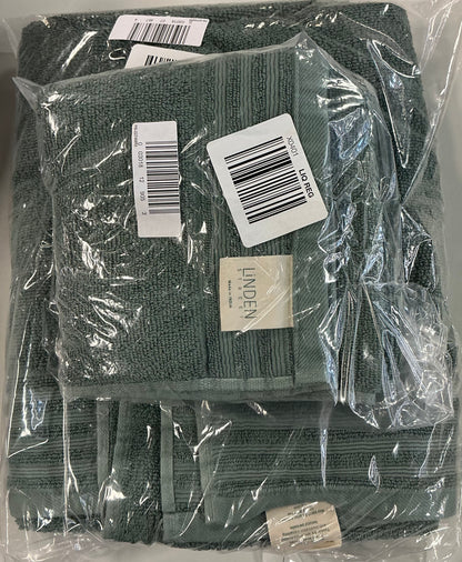 Linden Street Pure Performance Towel set 2 Pieces-Included(1 Bath Towel and 1 Hand Towel)-Color(Deep Jade Stone)
