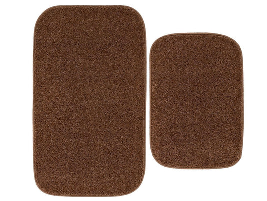 2 Pieces Sedona Bath Rug Set-21”x34” Bath Rug,17”x24” Bath Rug-Color(Cinnamon)