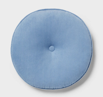 Round Decorative Pillow-Blue