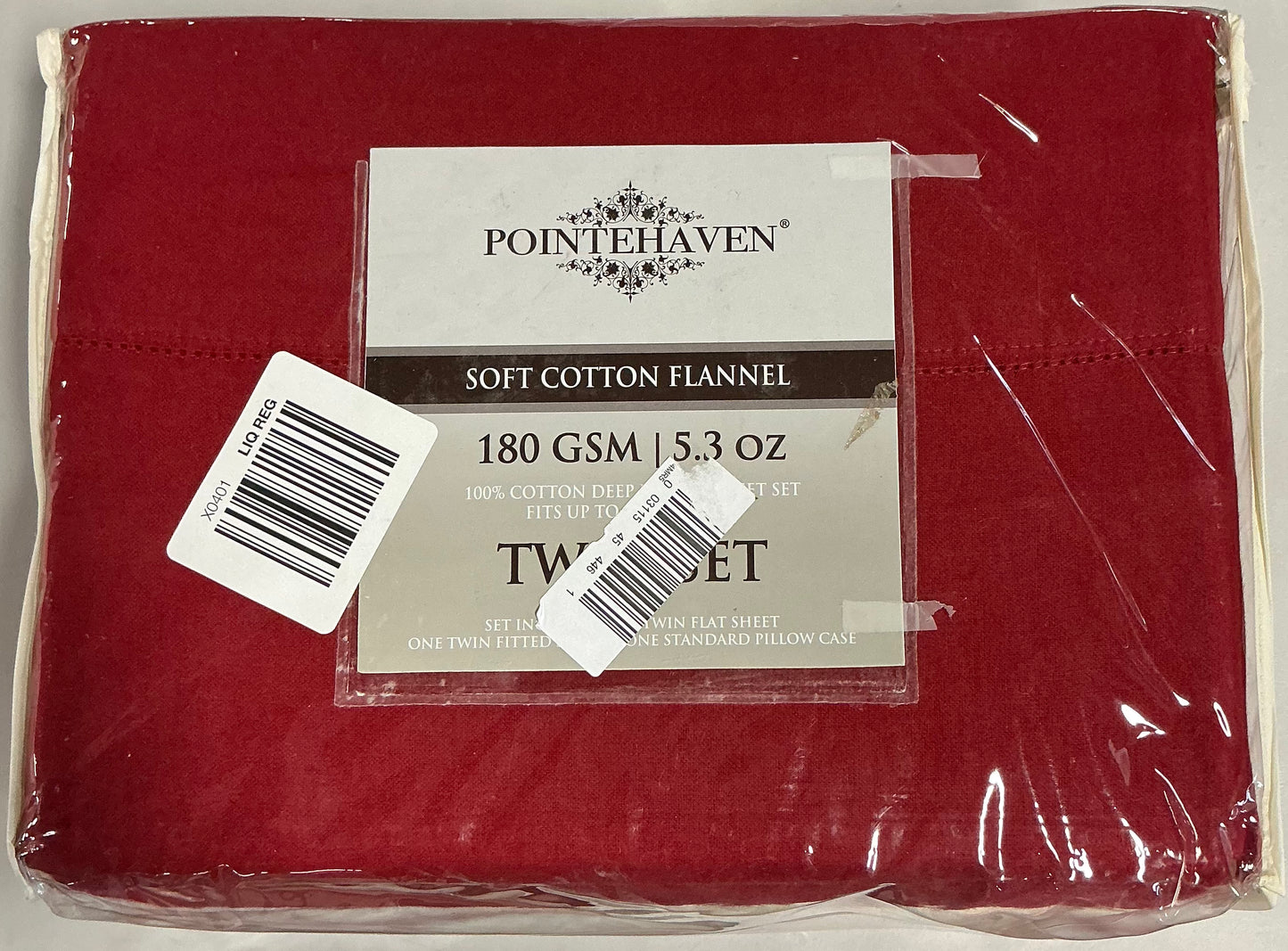 Pointehaven Cotton Brushed 180 Gsm Flannel 3 Pieces Sheet Set Twin