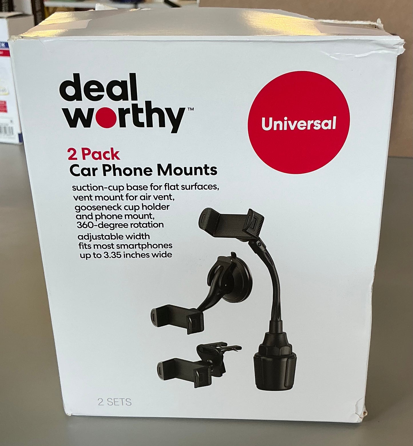 Car mount matte finish - AS IS - ONLY 1 SET - MISSING AIR VENT MOUNT - OPEN BOX