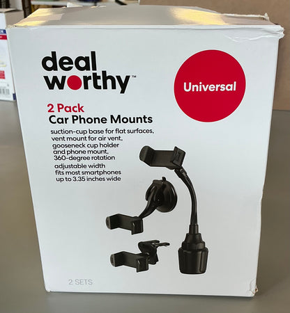 Car mount matte finish - AS IS - ONLY 1 SET - MISSING AIR VENT MOUNT - OPEN BOX