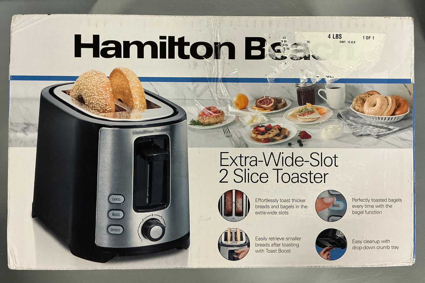THRIFTY 70 - Hamilton Beach Extra Wide Slot 2 Slice Toaster - Open Box - USED (See Pictures)- FINAL SALE- NO RETURNS - AS IS