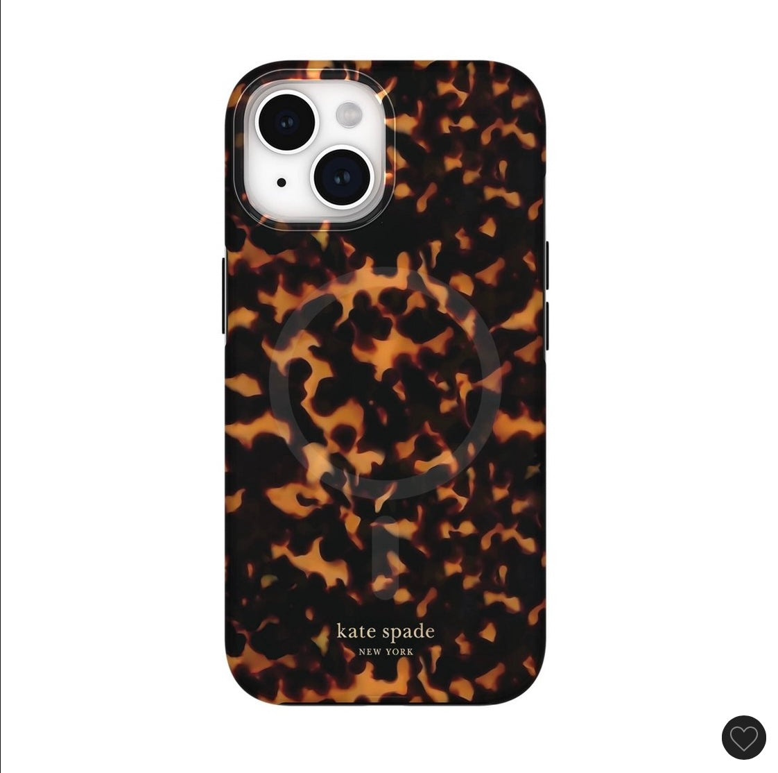 Kate Spade New York Apple iPhone 17e/16e/15/14/13 protective case with MagSafe - Transparent Tortoise