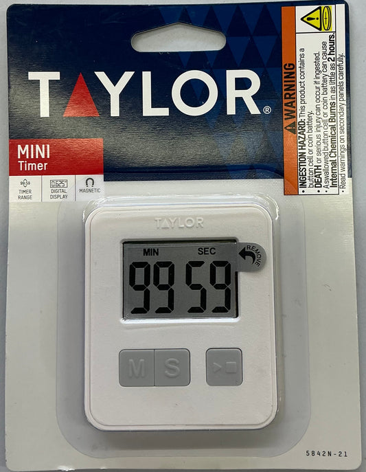Taylor 99 minutes slim mini digital timer-batteries included