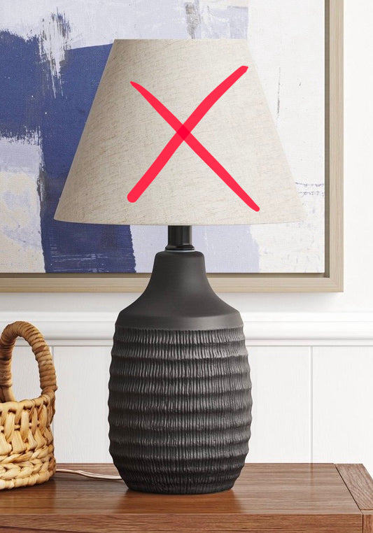 12.25x5.25” small textured ceramic lamp base - black - SOME MINOR COSMETIC FLAWS