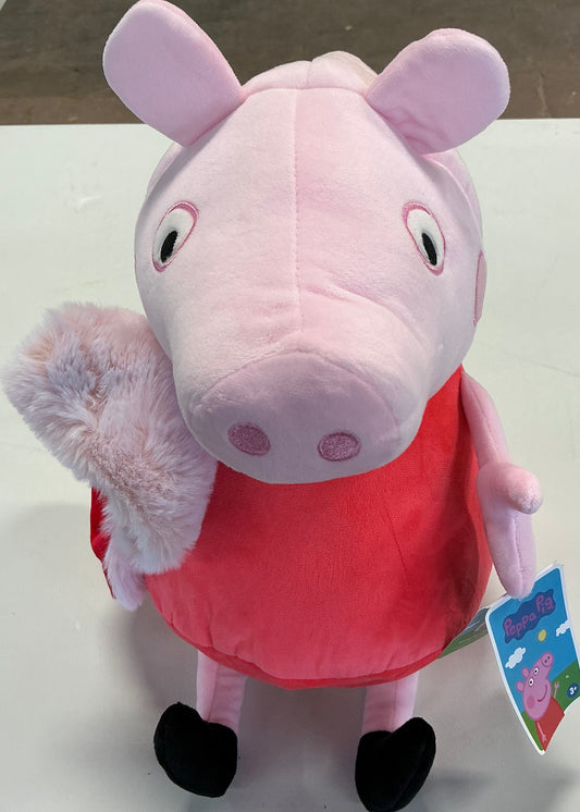 Plushible Peppa Pig blanket bestie, 2-in-1 stuffed animal and baby security blanket-unzip to reveal blanket