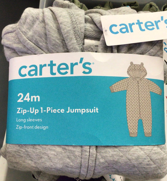 Baby Boy’s Zip up Jumpsuit - Grey