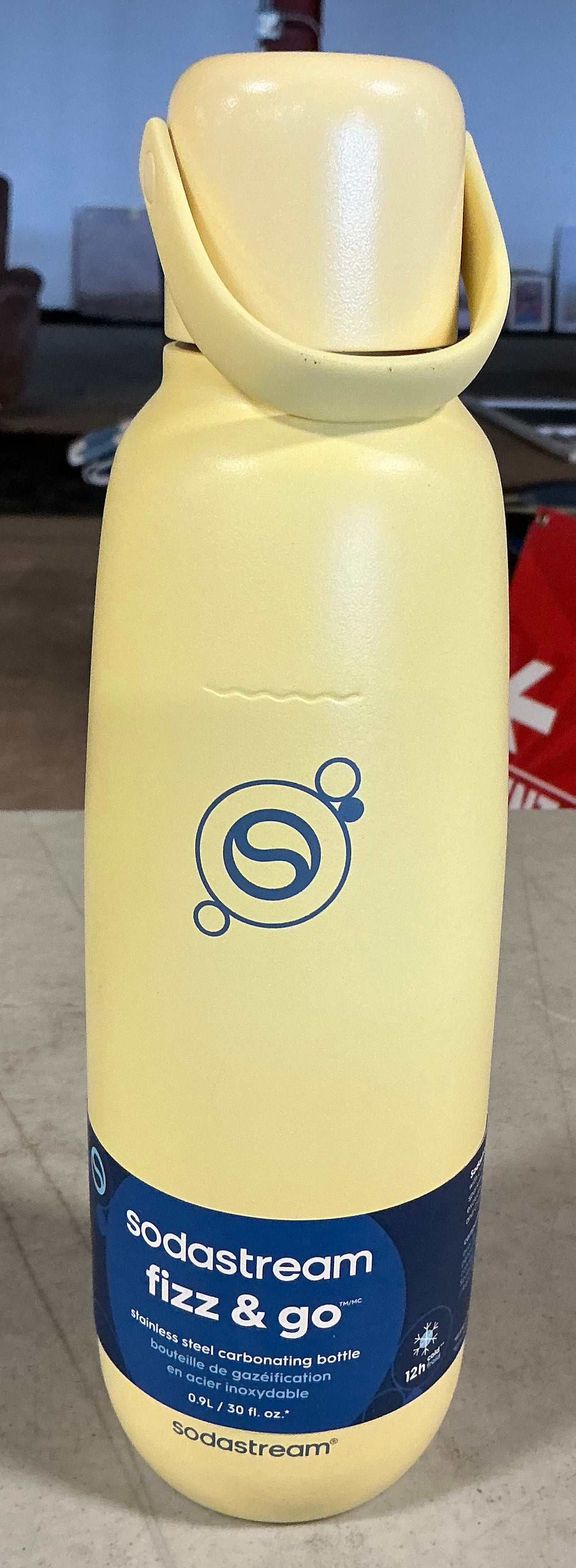 SodaStream 30.4fl oz fizz & go insulated stainless steel carbonating bottle - Lemon