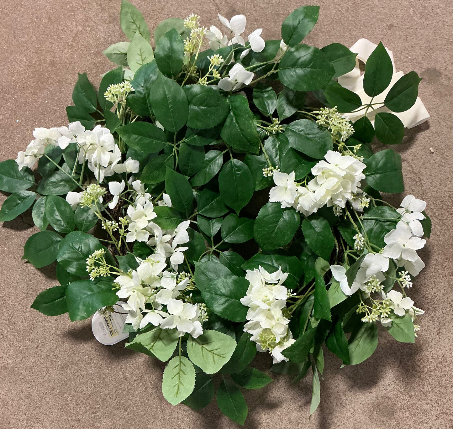 Hydrangea wreath cream - PICK UP ONLY