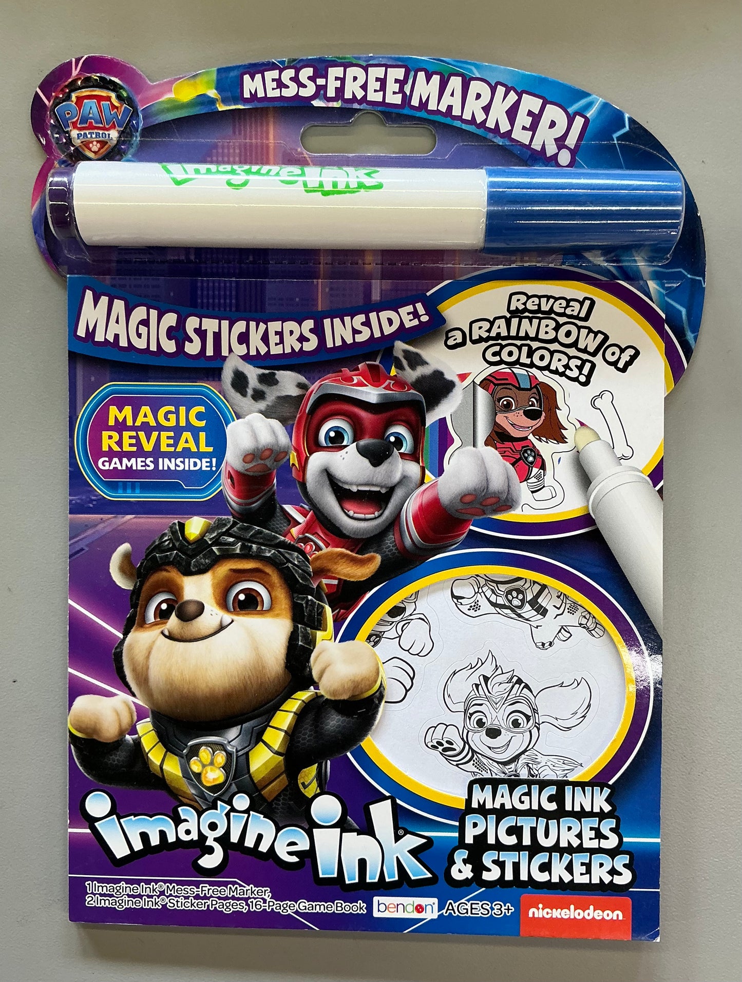 Bendon Mess-Free Coloring Book featuring a magic reveal marker