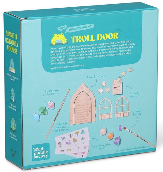 Mud puddle society wood troll door