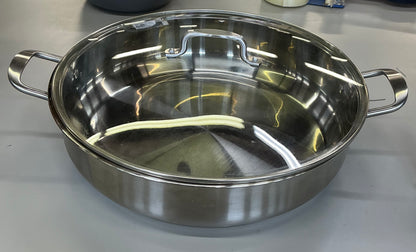 Thrifty 70- Jenny Martinez Stainless Steel 10-qt. Braising Pan- Used- As is- Final sale- No return