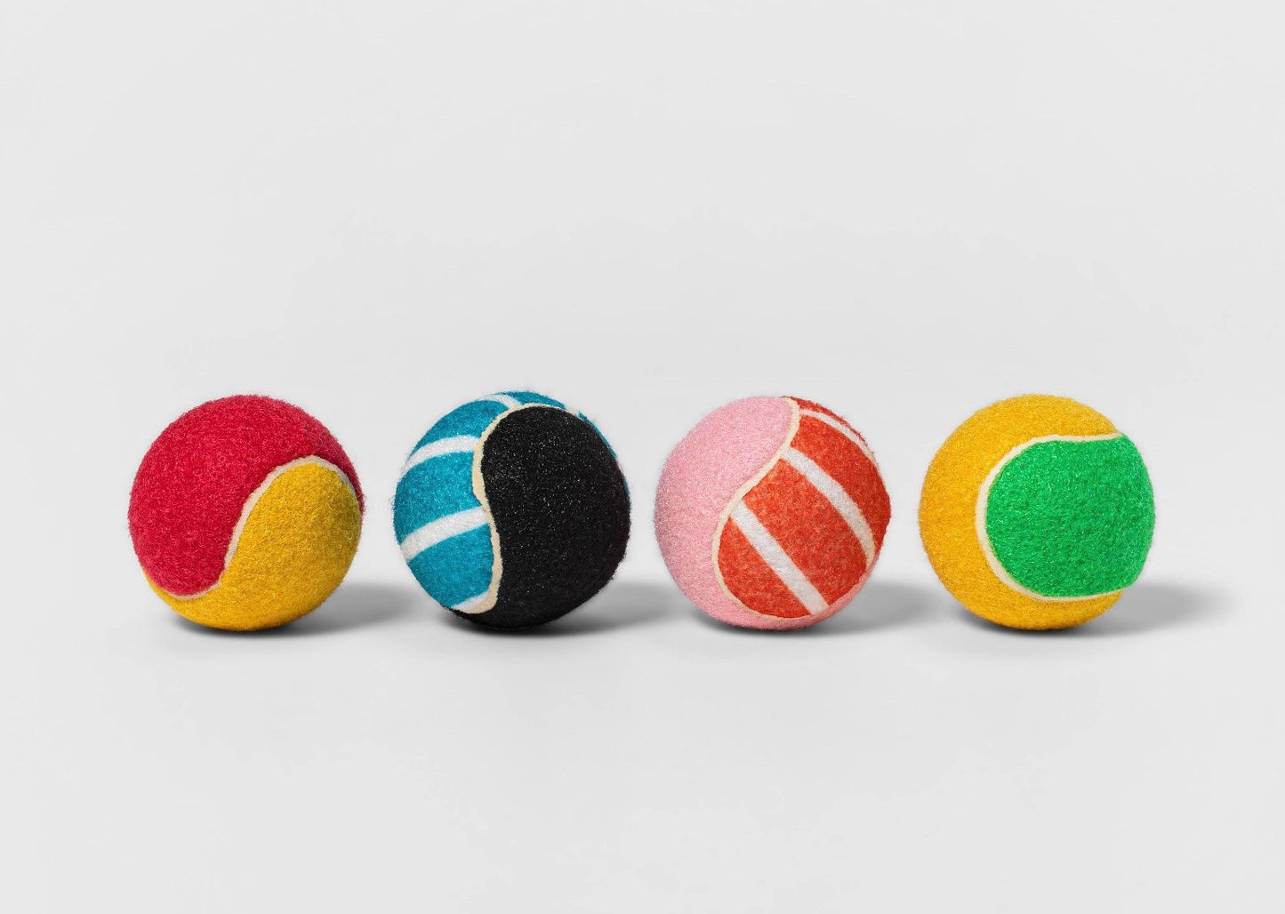 Boots & Barkley dog tennis ball toys available in a 4-pack