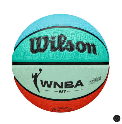 Wilson size 6 NBA DRV bright basketball - blue/orange: composite shell, butyl bladder - damaged package - product is new