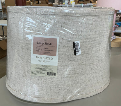 THRIFTY 70 - large lamp shade - cream textured - AS IS - FINAL SALE - NO RETURNS