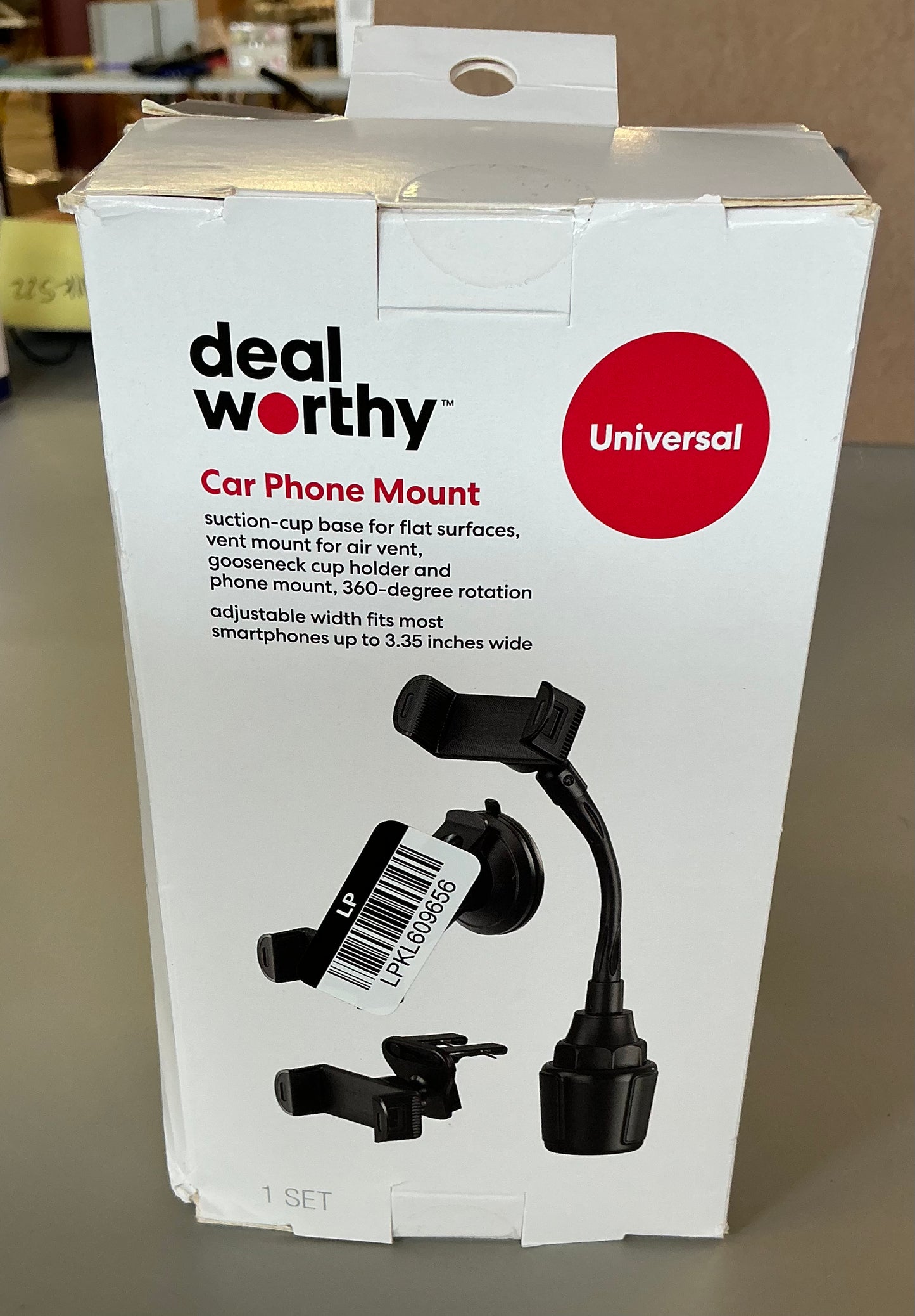 Car phone mount - AS IS - OPEN BOX - MISSING AIR VENT MOUNT