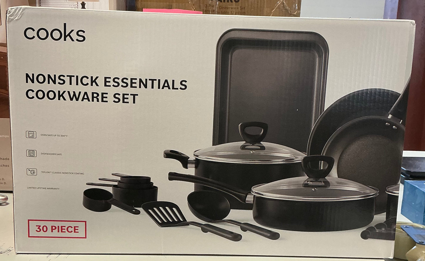 Cooks 30-pc Aluminum Non-Stick Cookware Set