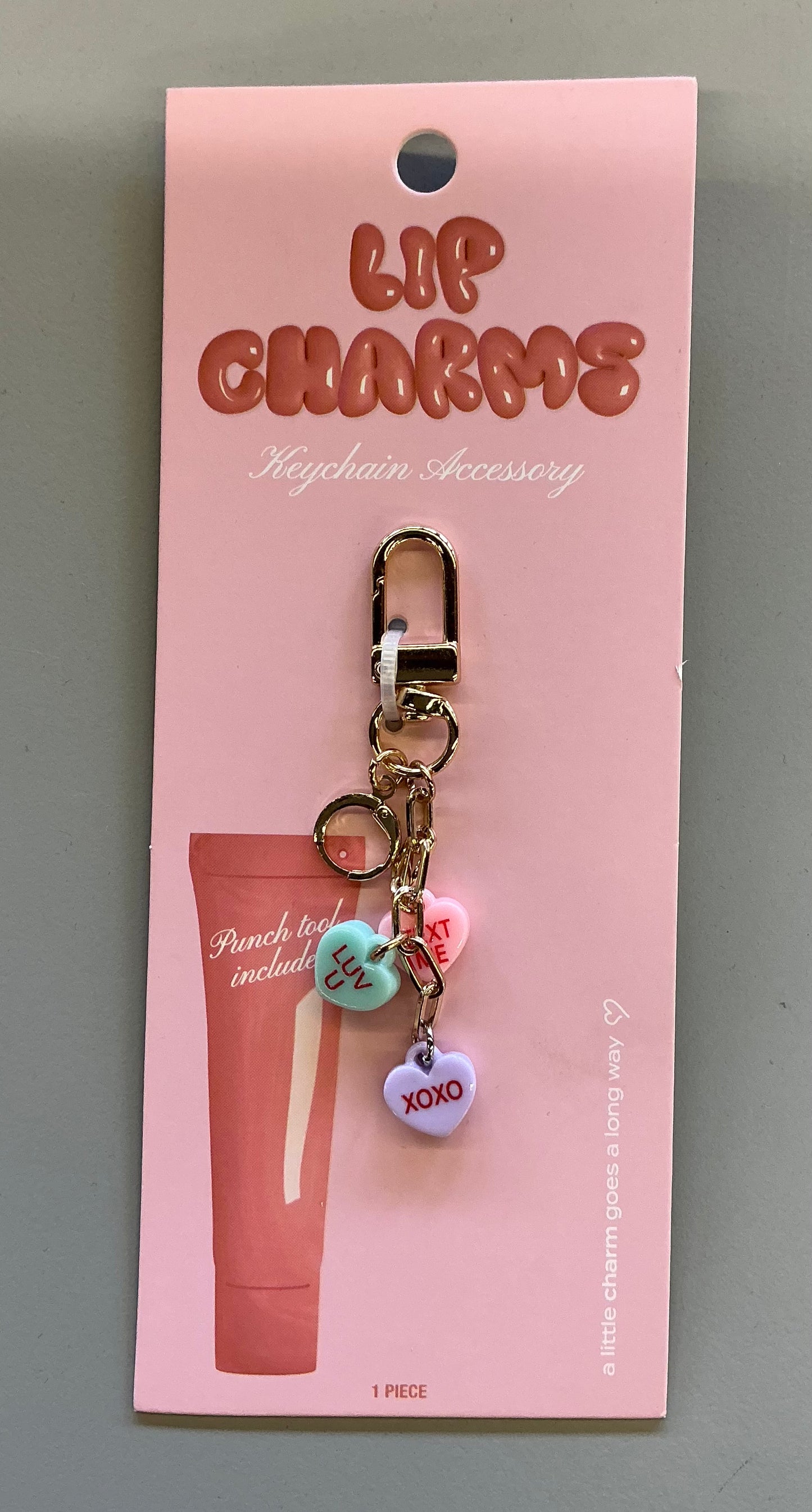 Lip charm keychain accessories