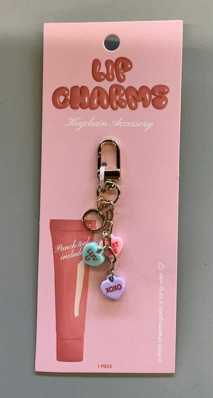 Lip charm keychain accessories